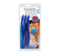 SET TRE PEZZI DILATATORI URETRA UOMO DONNA SILICONE BLUE