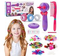 Set Treccine Magiche Bambina 3-in-1, Macchina Trecce Capelli Automatico con Accessori DIY, Perline e Decorazioni, Giocattolo Creativo per Bambine 5-12 Anni, Regalo Compleanno o Natale