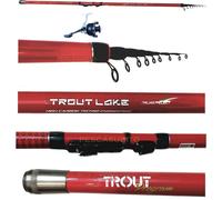 Set Tremarella Trota Lago Canna 5-10Gr + Mulinello Filo Pesca Recupero Carbonio