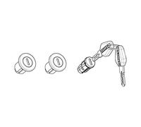KIT 3PZ BLOCCHETTO E CHIAVI PER BAULETTO MOTO LAT. SH CHIAVI NERE SHAD 203134R