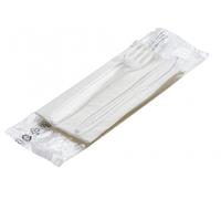 SET TRIS POSATE RIUTILIZZABILI 600PZ TRASP.FORCH.+CUCCH.+COLT.CM.18+TOV