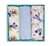 Set tris quadrati in garza di puro cotone Disney Mickey Mouse 3 pezzi 5012