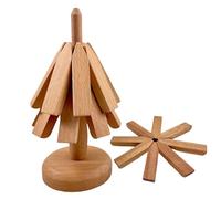 SET TRIVET ALTRO IN LEGNO-Mbocchi a forma di albero resistenti al calore | SET DI BEGNO ATTENATO IN LEGNO PER IL CAMPO DI PATTO SUPERIO CUSCINE APPARTAMENTO CAMPAGGIO