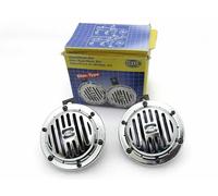 SET TROMBA TIPO DISCO CROMATO HELLA COPPIA 12V
