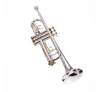 Set Tromba Tromba Sib Professionale In Ottone Superficie Placcata In Argento Borsa Per Il Trasporto Dello Strumento A Fiato Guanti