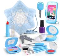 Set Trucchi Bambina con Borsetta Stella Soffice, Trucchi Finti per Bambina con Rossetto, Set di borse per il trucco per bambini, Giochi e Regali per Bambinas 3 4 5 6 7 Anni Natale Compleanno