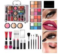Set Trucco Completo per Donna | Di lunga durata resistente all'acqua resistente alle sbavature,Kit di Makeup Cosmetico | per Casa, Vacanze, Ufficio, Viaggi di Lavoro, Palco, Eventi e Feste