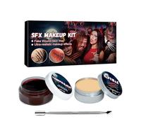 Set trucco di Halloween per principianti - Cera per cicatrici e sangue finto per ferite spaventose, accessori per feste in maschera per bambini e adulti