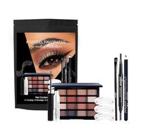 Set trucco occhi ombretto eyeliner, ombretto trucco, Kit portatile per migliorare gli occhi, ombretto, eyeliner, mascara, Ombretto impermeabile lunga durata da 8 pezzi/set per trucco occhi da donna