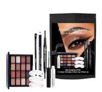 Set trucco occhi per donna | Ombretto Eye Liner Mascara Kit portatile per migliorare gli occhi - Kit trucco impermeabile a lunga durata per 8 occhi Kit ombretto Ombretto trucco Set trucco occhi per do