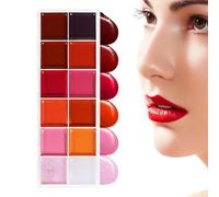 Set Trucco | Ombretto Palette Trucco - 12 Vivaci Impermeabile Idratante Luccichio Labbra Kit per Ragazze Adolescenti Viaggio