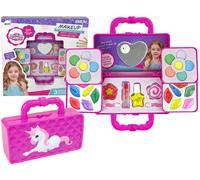 Set trucco per bambini in borsetta rosa con unicorno