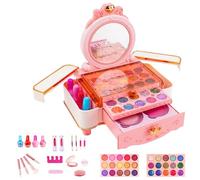 Set trucco per bambini per ragazze giocattolo - Set trucco per bambini come giocattolo | scatola per trucchi principesse per ragazze, giocattoli per bambine da 3 a 12 anni
