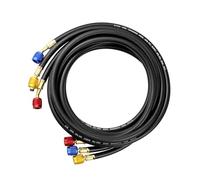 Set tubi ricarica HVAC professionali, tubi flessibili con codice colore 3 con valvole per refrigeranti multipli R1234YF R404A Collettori HVAC Manometri Tubo