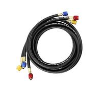 Set tubi ricarica HVAC professionali, tubi flessibili con codice colore 3 con valvole per refrigeranti multipli R1234YF R404A Collettori HVAC Manometri Tubo