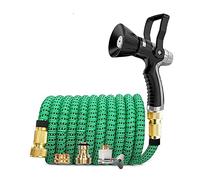 Set Tubo Flessibile Da Giardino Telescopico, Tubo Magico for Autolavaggio In Plastica Ad Alta Pressione, Pistola Ad Acqua for Vigili Del Fuoco, Forniture for L'irrigazione, 3 Volte(LQ10,1/2"_17FT)