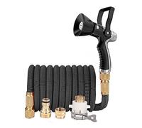 Set Tubo Flessibile Da Giardino Telescopico, Tubo Magico for Autolavaggio In Plastica Ad Alta Pressione, Pistola Ad Acqua for Vigili Del Fuoco, Forniture for L'irrigazione, 3 Volte(LQ03,1/2"_75FT)