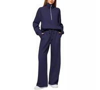 Set tuta da jogging donna Completi Palestra Cotone Elegante Fitness due Pezzi Leggera Completo Felpa con Cappuccio e Pantaloni Larghi Felpata Invernale
