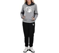 Set tuta da jogging donna Completi Palestra Tute Ginnastica Elegante Invernale due Pezzi Leggera Completo Felpa con Cappuccio e Pantaloni Tutta Casa Taglie Forti Tracksuit Sportwear