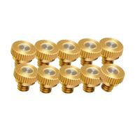 Set ugelli nebulizzatori in ottone, testina nebulizzante a bassa pressione 10/24 UNC, per raffreddamento patio esterno, umidificazione giardino, controllo polvere, 10 pezzi Thread length 9.5mm 0.4mm
