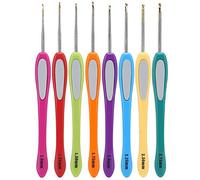 Set Uncinetti 8 Pezzi Multicolori 1-2.75mm, Kit Uncinetto per Principianti con Impugnatura Ergonomica, per Lavorare Filati Sottili e Realizzare Centrini, Amigurumi e Progetti Fai da Te