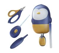 Set Unghie Bebé 5 in 1 Forbicine, Tagliaunghie e Lima | Pp e Acciaio Inossidabile, Astuccio Porpora 5 Accessori, Modellazione Cartoon