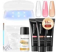 Set Unghie Gel Ricostruzione 16Ml, 3 Colori Gel Ricostruzione Unghie Poly Unghia