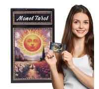 Set unico di mazzi di tarocchi, carte Oracle inglese, da tavolo per | Gioco di carte per tarocchi, versione inglese, divertente gioco da tavolo per raccontare la fortuna per serate in famiglia e