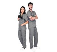 Set unisex per abbigliamento medico professionale - casacca da donna e casacca da uomo, vestibilità morbida e confortevole, abbigliamento da lavoro, uniforme, set di cassacco, cura moderno, tessuto