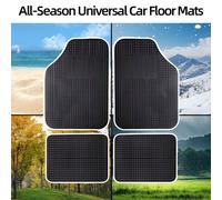 Set universale di 4 tappetini per auto - impermeabili, antiscivolo e facili da pulire. Dopo averli ricevuti, posizionali in un'area ventilata per 1-2 giorni e l'odore svanirà. Regalo di Natale Tappeti