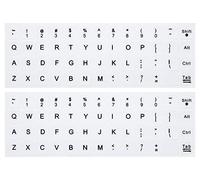 [] set universale tastiera inglese adesivi, sfondo nero con lettere bianche tastiera sticker per computer portatile notebook desktop tastiere