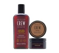 Set Uomo AMERICAN CREW Kit Daily Deep Moisturizing Shampoo 250ml + Pomade 85gr