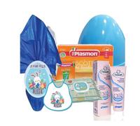 Set Uovo " La Mia Prima Pasqua " Easter bunny Personalizzabile con prodotti prima infanzia bavaglino personalizzato bimbo bimba first easter egg (Bimbo Celeste)