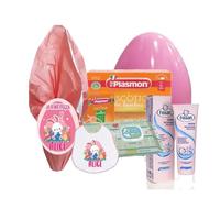 Set Uovo " La Mia Prima Pasqua " Easter bunny Personalizzabile con prodotti prima infanzia bavaglino personalizzato bimbo bimba first easter egg (Bimba Rosa)