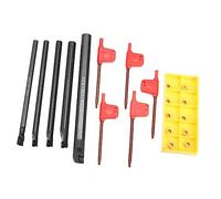 Set Utensile per Tornitura Clcr 6 7 8 10 12mm Inserti