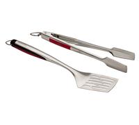 Char-Broil 140 543 - Set Utensili 2 Pezzi, con Impugnatura Confortevole, Acciaio Inox