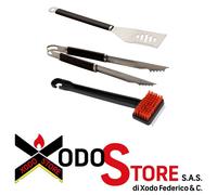 Set utensili 3 pezzi starter ORIGINALE CHAR-BROIL codice 140.768 per barbecue