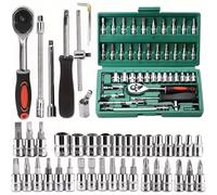 Set utensili professionali Set Di Chiavi A Bussola Da 46 Pezzi Set Di Protezione Automatica Auto E Moto Set Di Strumenti La Casa Set Combinato Di Strumenti Di Riparazione Auto