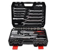 Set utensili professionali Set Strumenti Da 82 Pezzi Scatola 8-22 Mm Estensione Chiave Combinata Set Strumenti Riparazione Speciale Kit Utensili Manuali Strumento A Cricchetto E Custodia