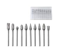 Set Utensili Taglierina Rotante 10 Pezzi con Gambo da 3mm per Rettifica di Preci