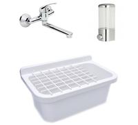 Set Utilità di Lavelli 55 CM Con Auflagerost Lavandino Lavello Cucina Set