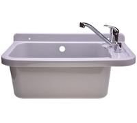 Set Utilità Lavelli Grigio 60cm Lavandino Cucina Incl. Miscelatore Monocomando