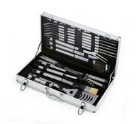 Set Valigetta Accessori per Barbecue Ompagrill in Alluminio da 32 Pezzi in