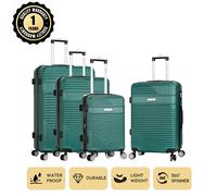 Set valigia da viaggio da 4 pezzi, design alla francese di marca europea, realizzato in tessuto Oxford e nylon, dimensioni 20"+ 26"+ 28"+ 32" espandibili con grande capacità, ruote silenziose girevoli