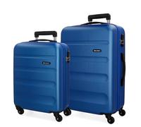 Set valigie rigide 55-65cm Roll Road Flex Azzurro