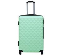 Set Valigie Trolley a Custodia Rigida 2 Pezzi Verde Menta in ABS con Ruote 360°, Serrature di Sizza e Cinghie Interne, Valigia Piccola Riponibile in Quella Grande