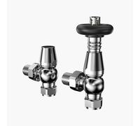 Set Valvole Termostatiche Radiatore Angolate Cromate 15mm 10 Bar