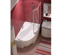 Set vasca da bagno angolare Ravak Rosa 95 C561000000, sifone per vasca da bagno Viega Simplex 495121, GPX2240140