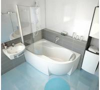 Set vasca da bagno angolare Ravak Rosa 95 C571000000, sifone per vasca da bagno Ravak X01305, GPX2240140