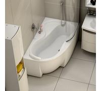 Set vasca da bagno angolare Ravak Rosa 95 C581000000, sifone per vasca da bagno Viega Simplex 495121, GPX2240140